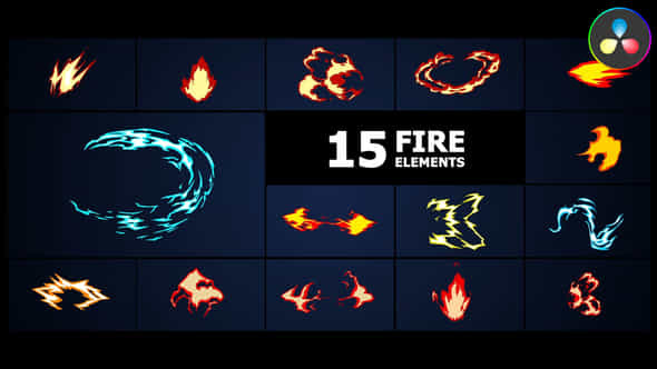 Fire Elements Davinci Resolve - VideoHive 53886957