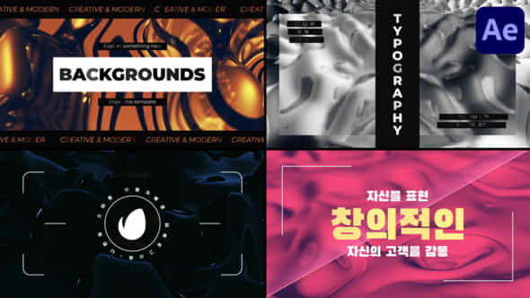 Backgrounds Typography For After Effects - VideoHive 50726129