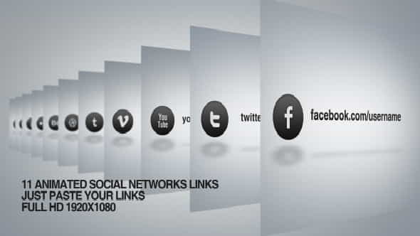 Social network links - VideoHive 4659956