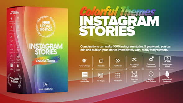 Colorful Instagram Stories Pack - VideoHive 23596626