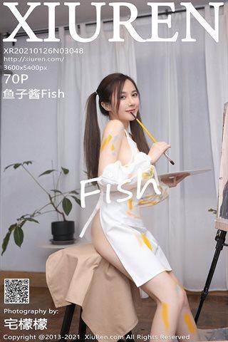 [XiuRen秀人网]No.3048 嫩模鱼子酱Fish邻居小哥哥画室主题半脱露完美身材诱惑写真