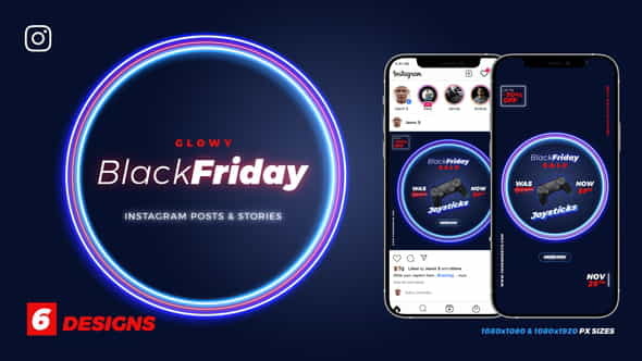 Black Friday Sale Glow Instagram - VideoHive 33991710