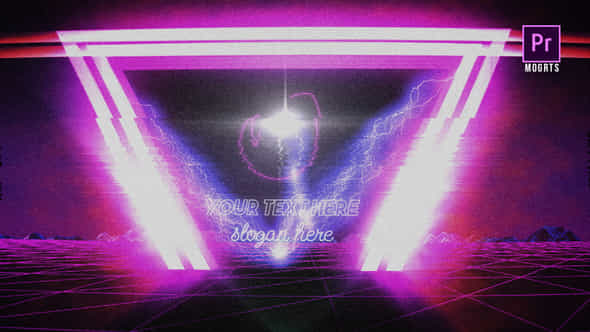 Retro Synthwave Logo - VideoHive 37212437