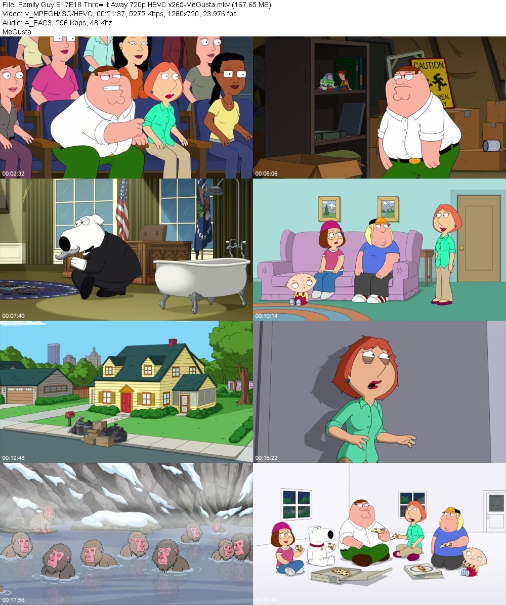 Family Guy S17E18 Throw It Away 720p HEVC x265-MeGusta