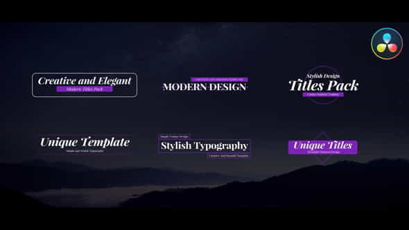 Unique Titles Pack - VideoHive 29732613