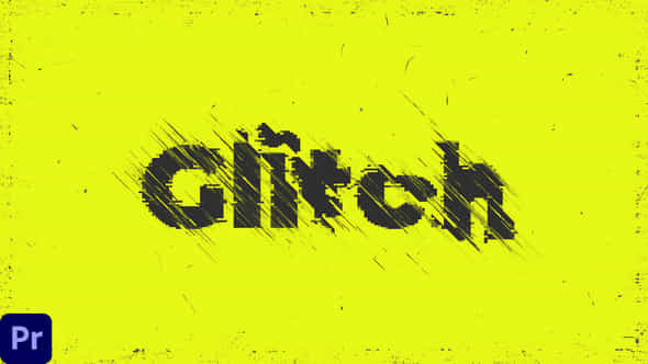 Flat Glitch Logo Mogrt - VideoHive 50175053