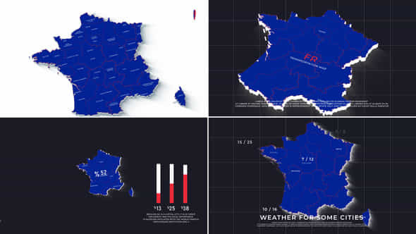 France Map Promo - VideoHive 39567035
