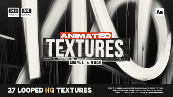 Animated Grunge Noise Textures - VideoHive 54661451