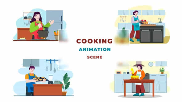 Cooking Character Animation - VideoHive 39651612