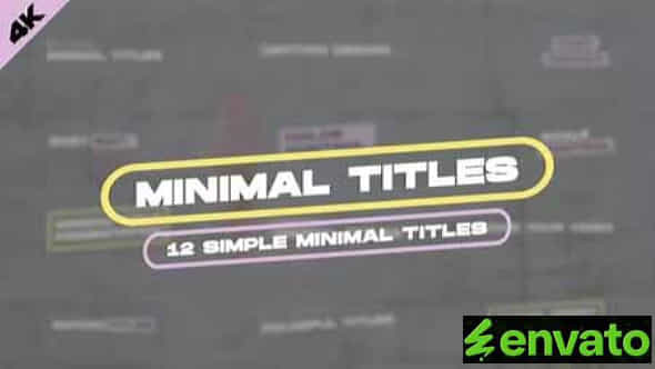 Minimal Titles Premiere Pro - VideoHive 39474187