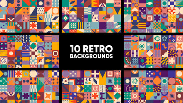 Retro Backgrounds - VideoHive 43429416