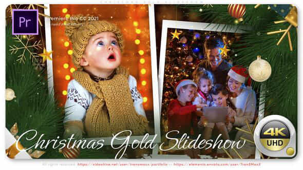 Christmas Gold Slideshow - VideoHive 49426716