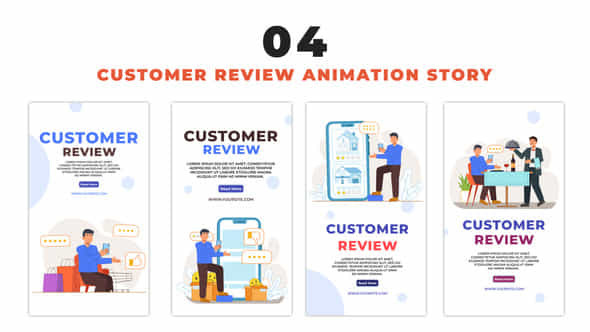 Customer Feedback Flat - VideoHive 48661476