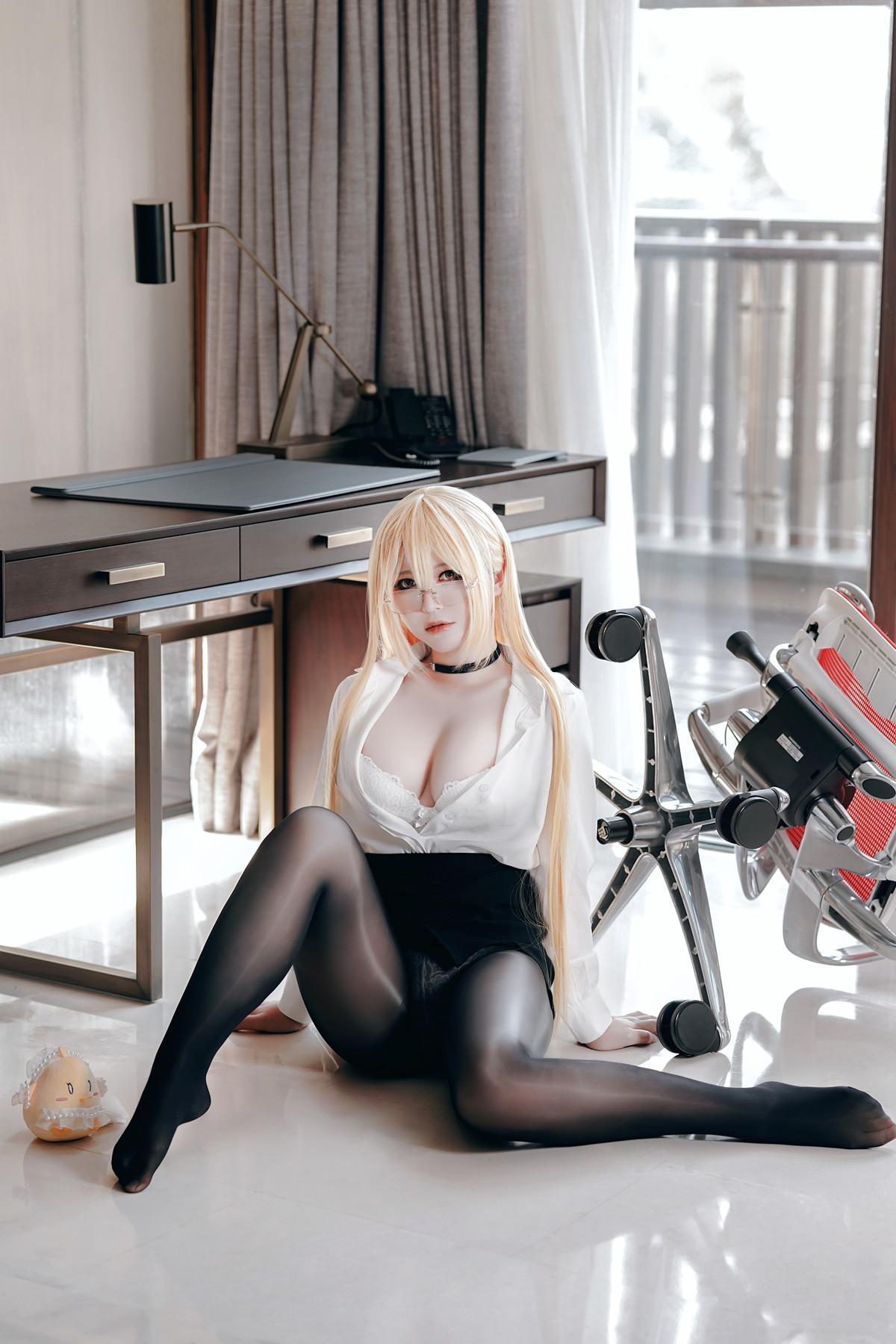 Cosplay 半半子Banbanko 碧蓝航线 怨仇OL(27)