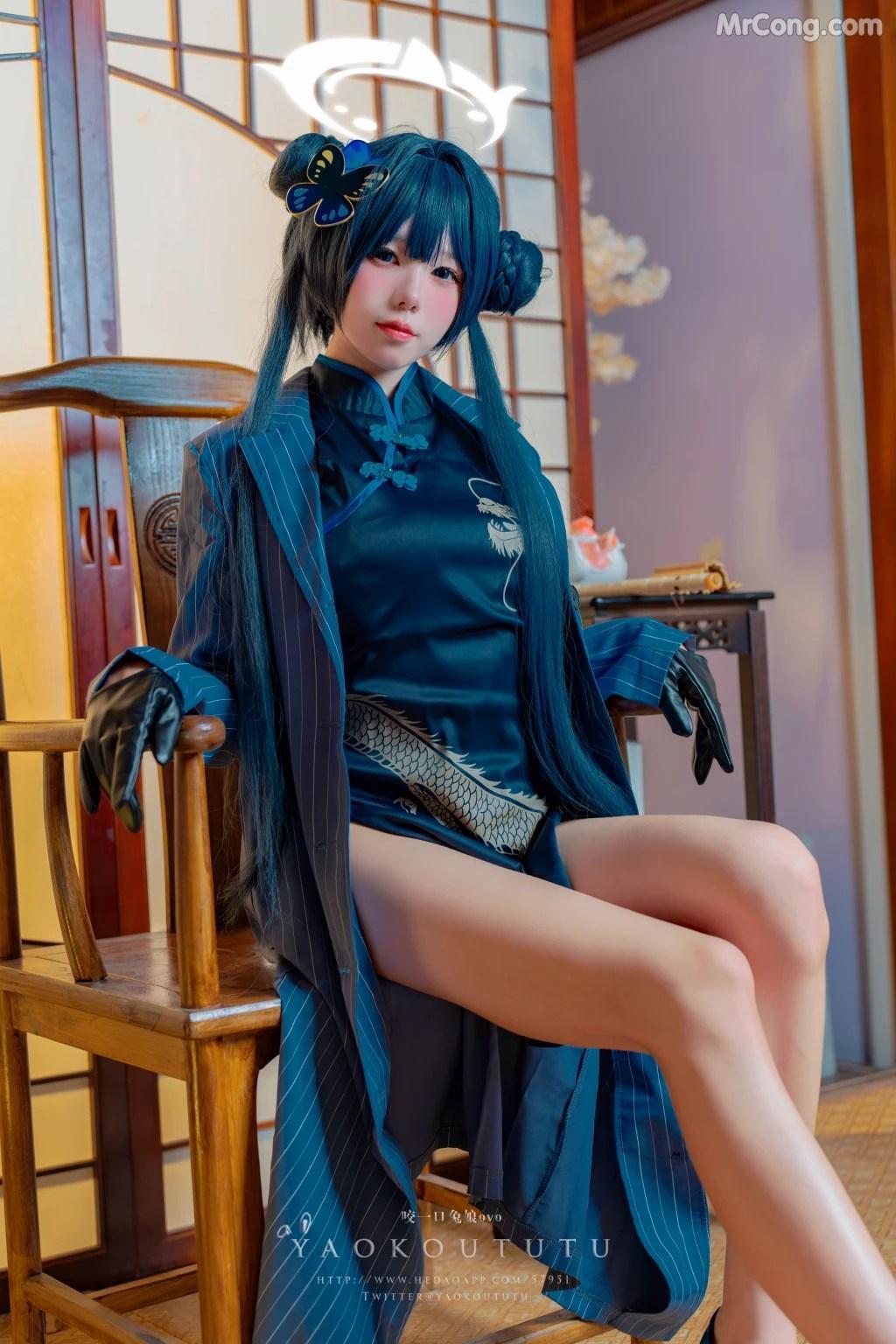 Coser@黏黏团子兔: 碧蓝档案·妃咲&胭脂 (85 photos )(83)