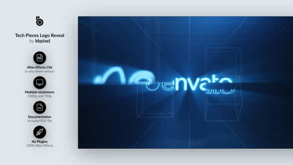 Tech Pieces Logo Reveal - VideoHive 15532132