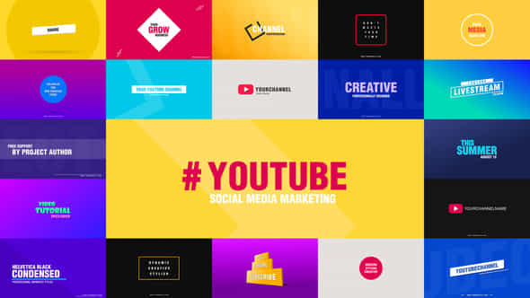 Social Media Titles For Premiere Pro Youtube Mogrt - VideoHive 24270628