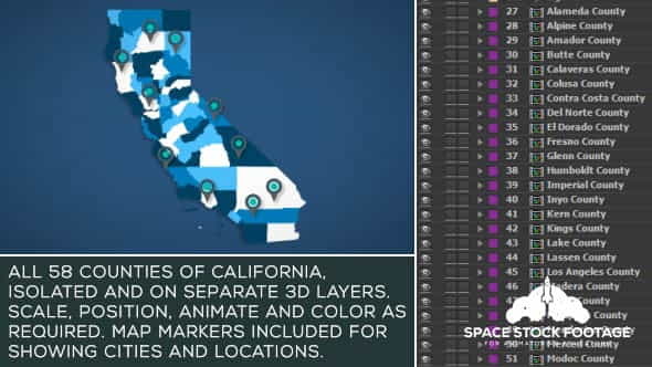 California Map Kit - VideoHive 17641490
