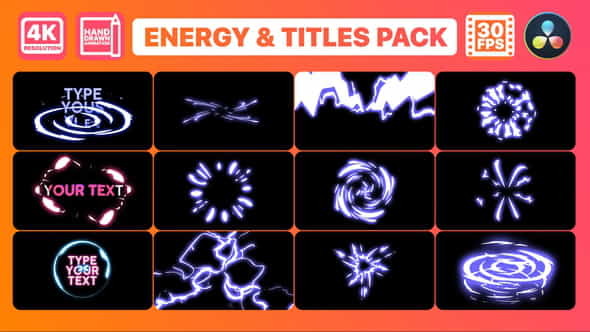 Energy And Titles Pack for - VideoHive 34772789