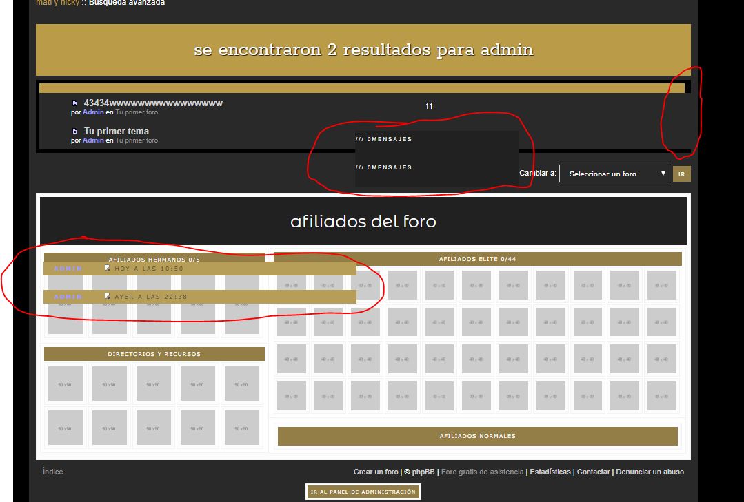 Se desforman los resultados de la seccion de "Todos los temas donde ha participado el Usuario" S2oDTvG9_o