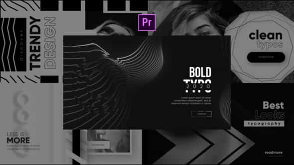 Monochrome Trendy Typography - VideoHive 27664873