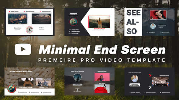 Minimal End Screens Premiere Pro - VideoHive 49696801