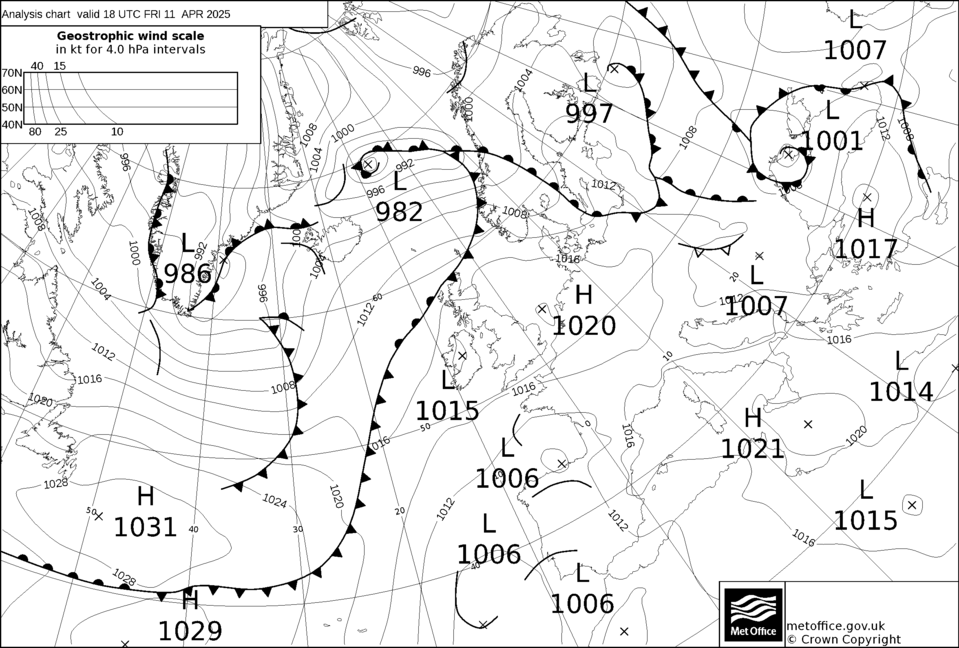 © Met Office Synoptic Chart 11/04/2025