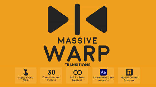 Massive Warp Transitions - VideoHive 44721287