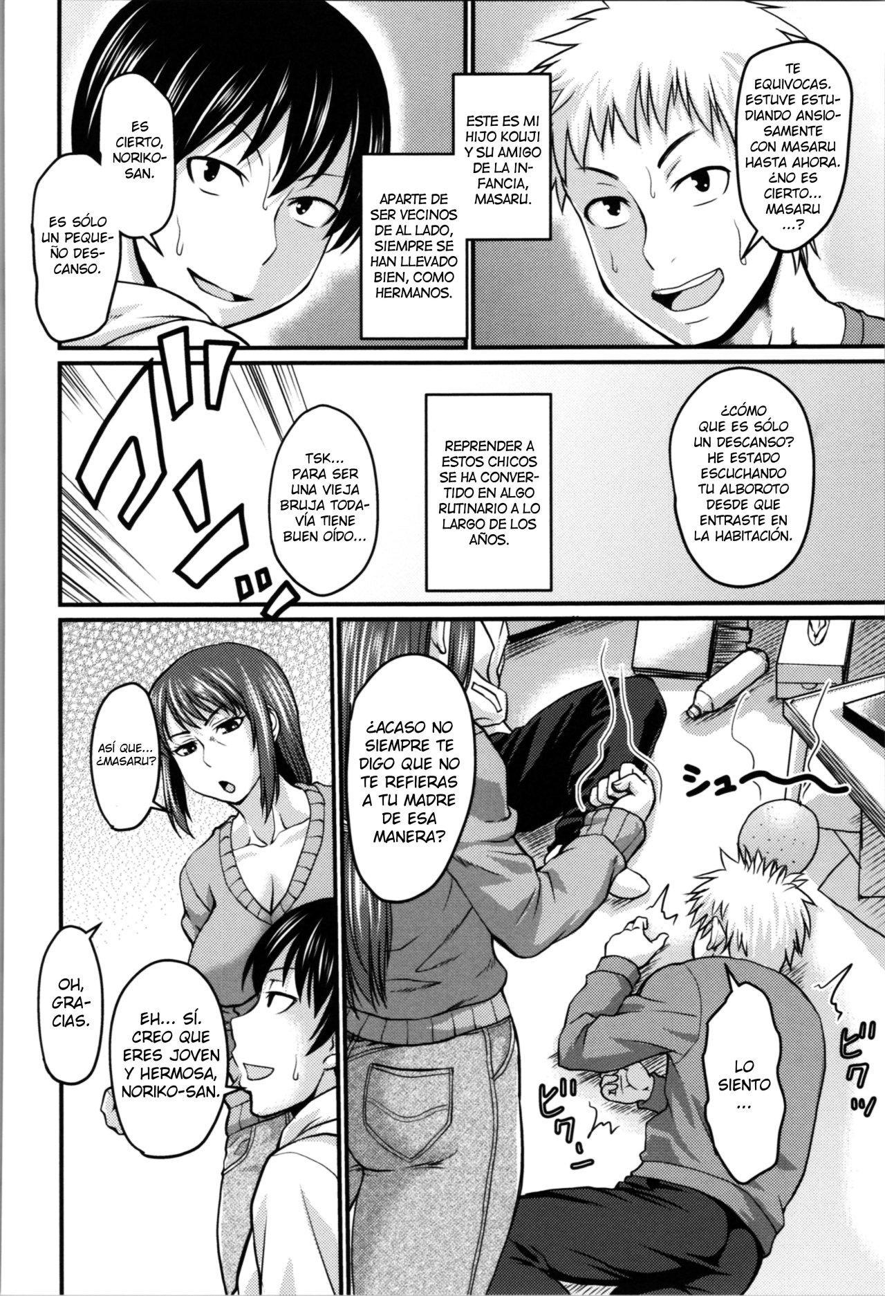 [Jirou] Okaa-san no Kakushigoto  El secreto de Mamá (Nikkanteki Kuro Stocking Seikatsu - Sensual Black Stockings Life) [Spanish]