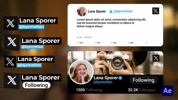 Twitter X - VideoHive 47362228