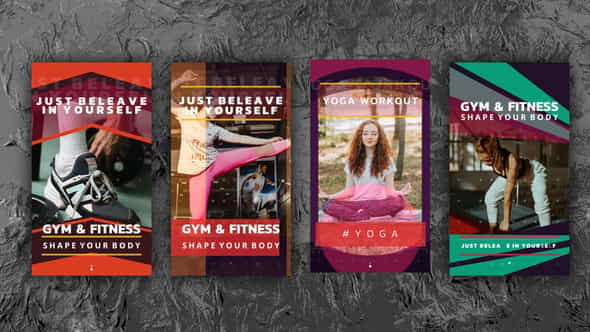 Gym and Fitness Instagram stories - VideoHive 30451019