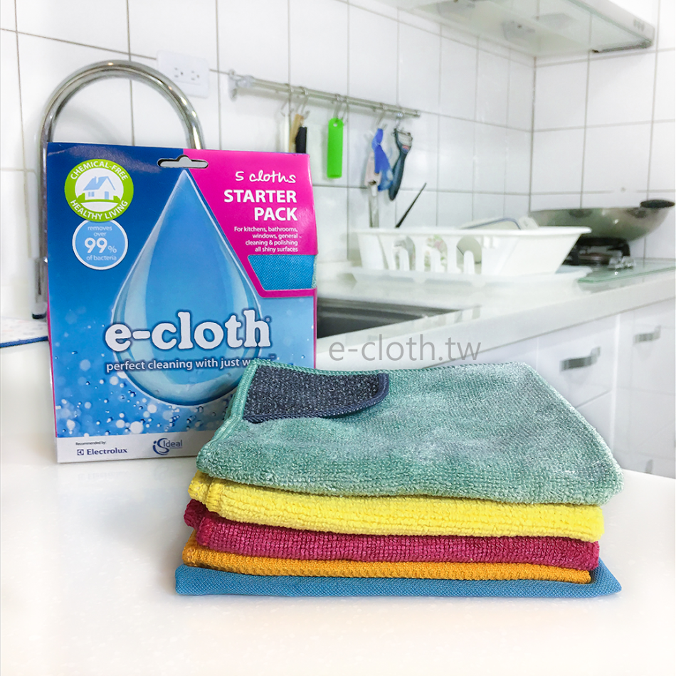 英國e-cloth 科技清潔布-全能潔淨五件組