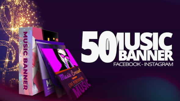 50 Music Banners Ad - VideoHive 31880883