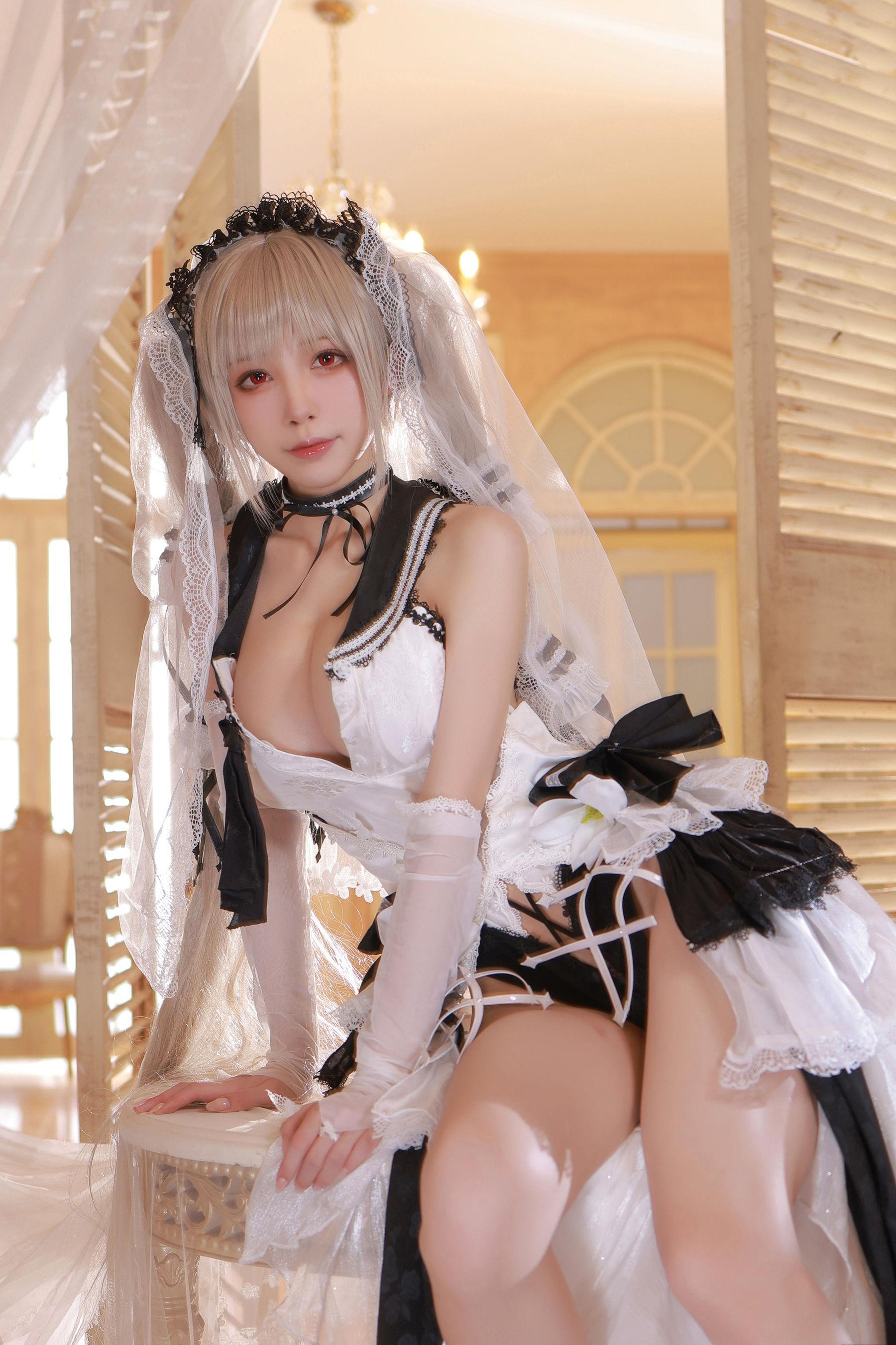 [网红COSER写真] 水淼aqua – 碧蓝航线 可畏 婚纱(34)