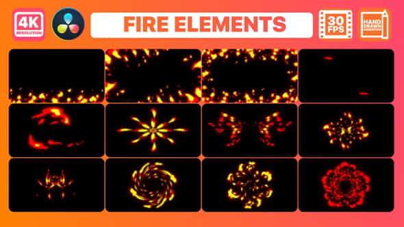 Fire Elements And Backgrounds for - VideoHive 35835789