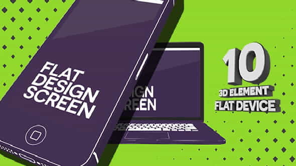 Flat Device Element 3D Pack - VideoHive 6757840
