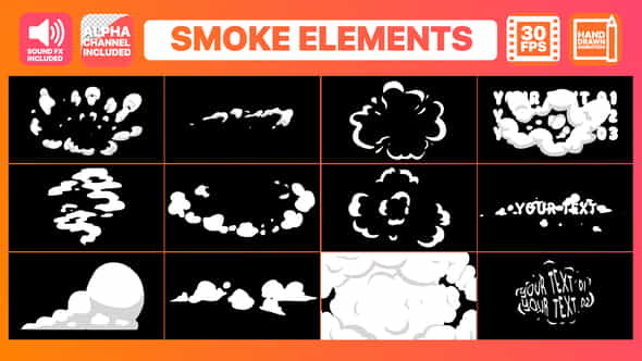 2D Cartoon Smoke | FCPX - VideoHive 25398952