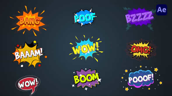 Comic Explosion titles - VideoHive 39075099