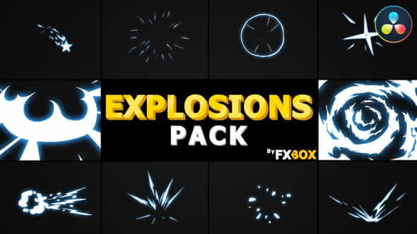 Hand Drawn Explosion Elements And - VideoHive 34029700