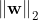 left | mathbf{w} right |_{2}