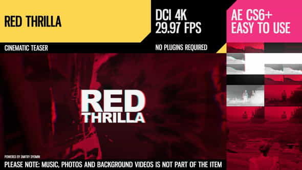 Red Thrilla (4K Cinematic Teaser) - VideoHive 19000530
