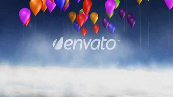 Cloud And Balloon Logo Reveal - VideoHive 4429813