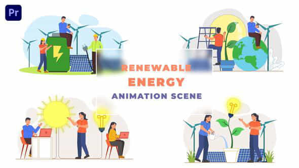 Renewable Energy Animation - VideoHive 43419324