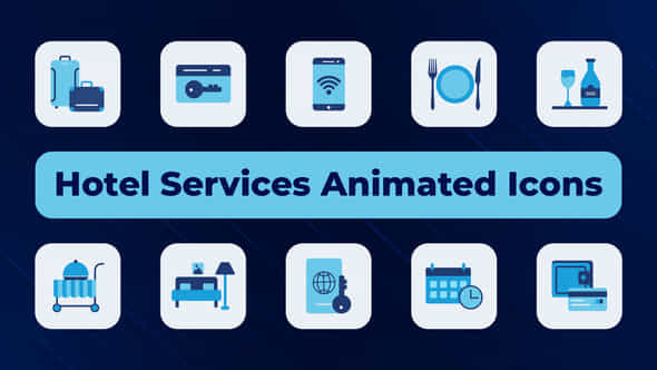 Hotel Services Animated Icons - VideoHive 50567382