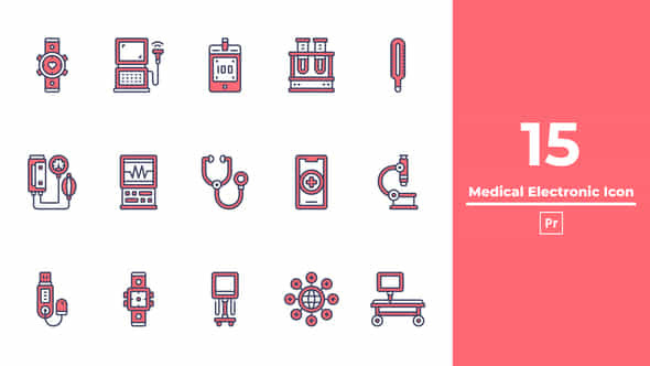 Medical Electronic Icon Premiere Pro - VideoHive 50333580