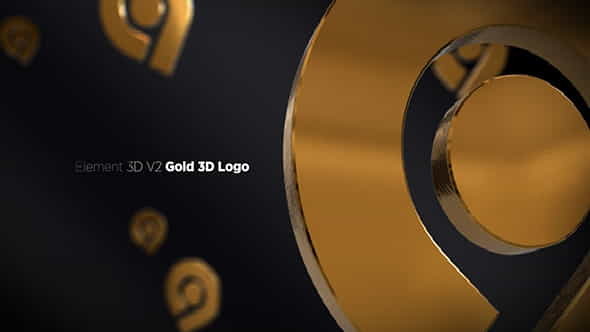 Gold 3D Logo Opener - VideoHive 20842906