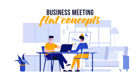 Business Meeting Flat Concept - VideoHive 29521769