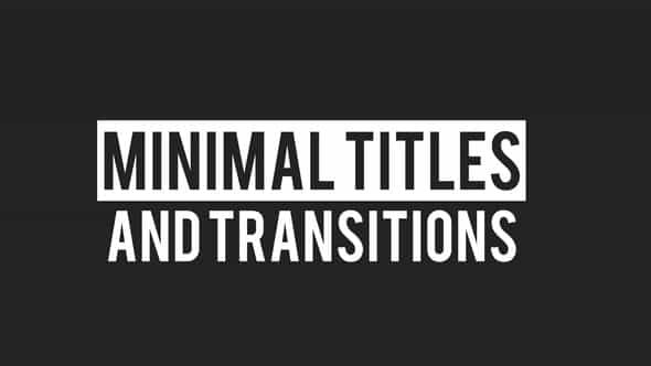 Minimal Titles And Transitions - VideoHive 10668796