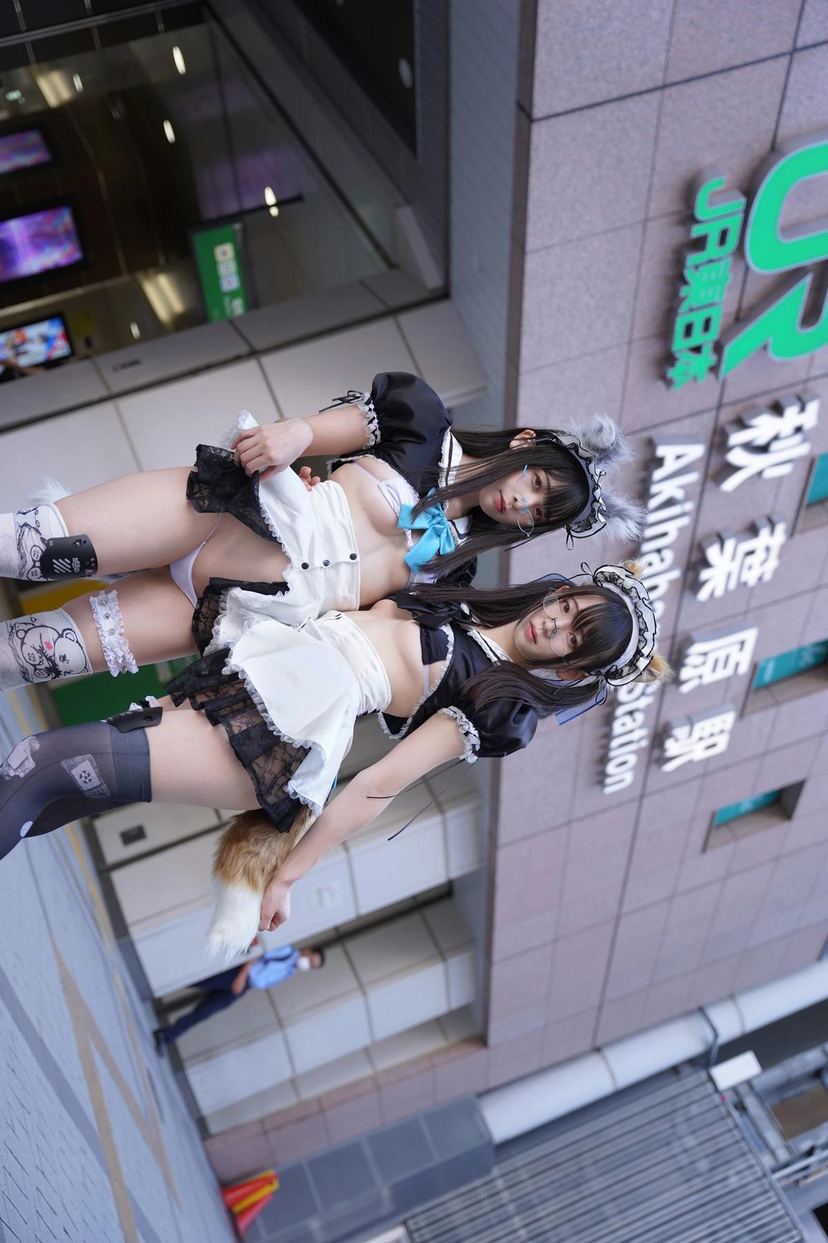 Sui Utatane うたたね翠, Mizuna Shione 水那しおね, 写真集 「野生のメイドがあらわれた！」 Set.03(1)