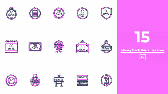 Money Back Guarantee Icon Premiere Pro - VideoHive 50333971